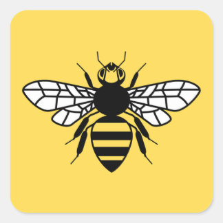 Manchester Bee Square Sticker