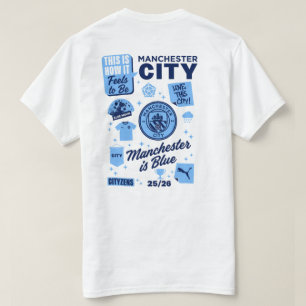 Manchester City Blue Fan Shirt Football Graphic