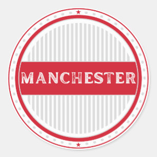 Manchester City Pride Emblem – English Identity Classic Round Sticker