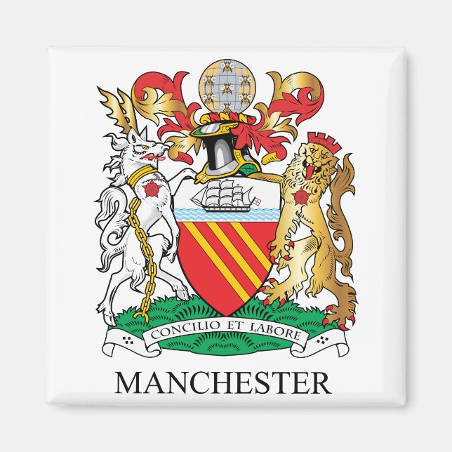 Manchester coat of arms magnet (Front)