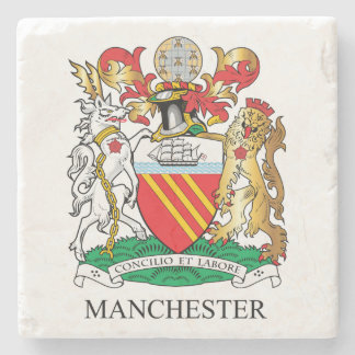 Manchester coat of arms stone coaster