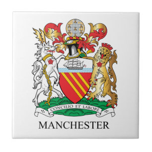 Manchester coat of arms tile