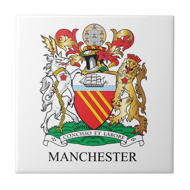 Manchester coat of arms tile (Front)