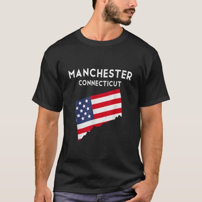 Manchester Connecticut USA State America Travel Co T-Shirt (Front)