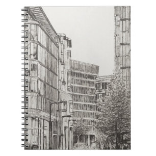 Manchester Deansgate view from cafe.2010 Notebook