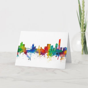 Manchester England Skyline Card