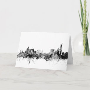 Manchester England Skyline Card