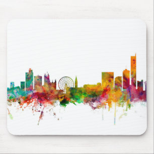 Manchester England Skyline Mouse Pad