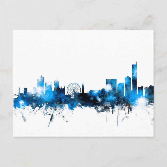 Manchester England Skyline Postcard (Front)