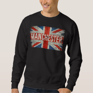 Manchester England United Kingdom Bristish Flag Vi Sweatshirt