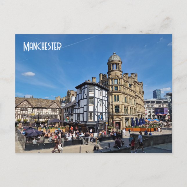 Manchester Exchange Square Postcard (Front)