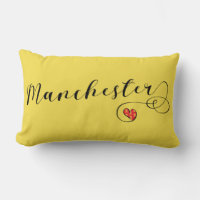 Manchester Heart Throw Pillow, England