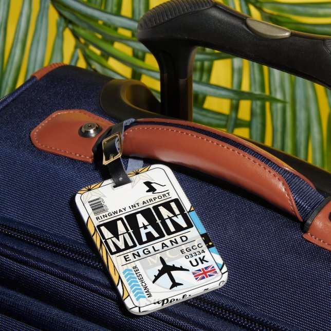Manchester Luggage Tag (Front Insitu 1)