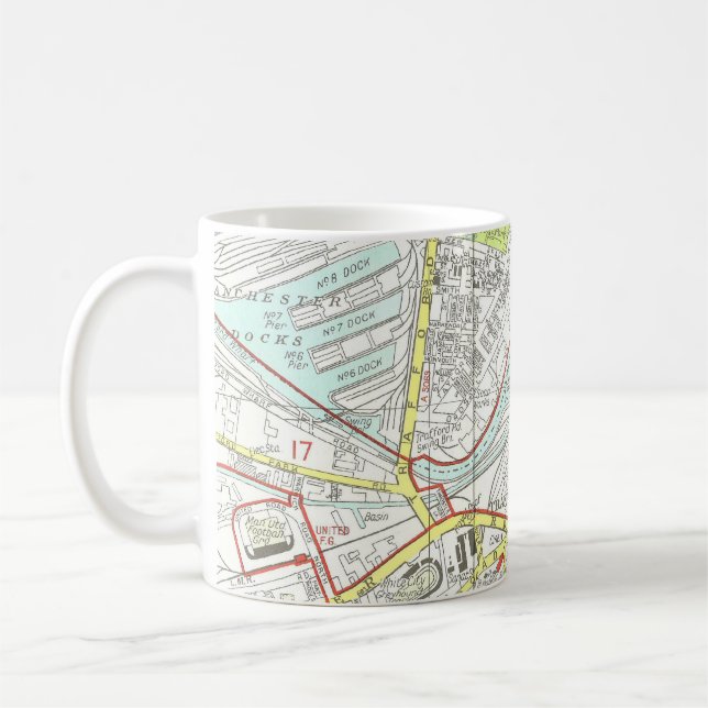 Manchester Map Coffee Mug (Left)