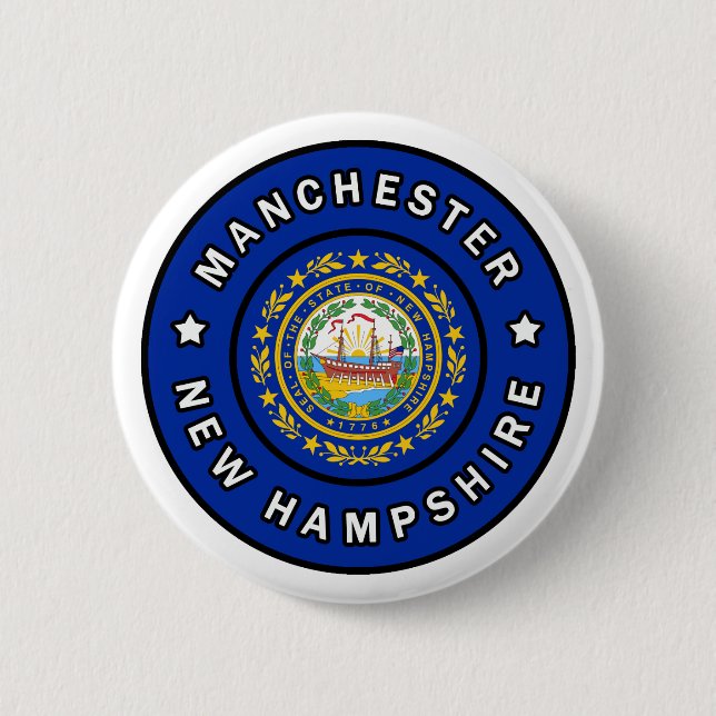 Manchester New Hampshire 6 Cm Round Badge (Front)