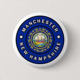 Manchester New Hampshire 6 Cm Round Badge
