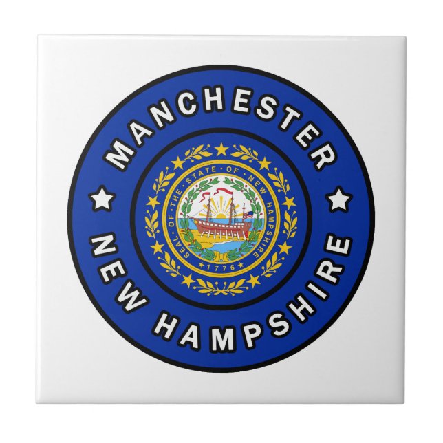 Manchester New Hampshire Ceramic Tile (Front)