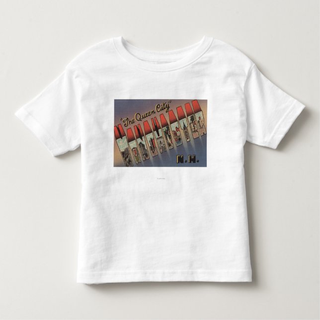 Manchester, New Hampshire - Large Letter Scenes Toddler T-Shirt (Front)