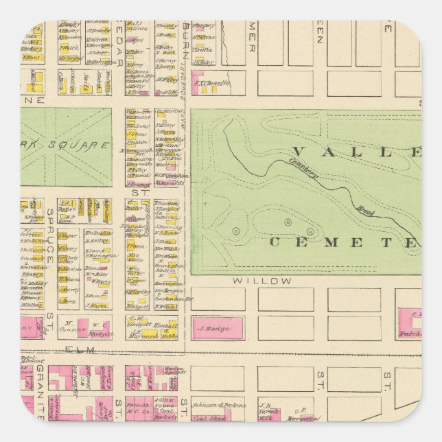 Manchester, NH, part Square Sticker (Front)