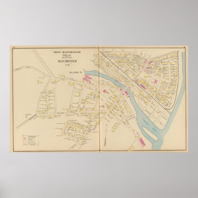 Manchester, NH, W Manchester, Ward 8 Poster (Front)