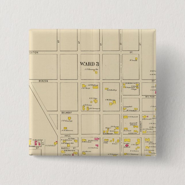 Manchester, NH, Ward 24 15 Cm Square Badge (Front)