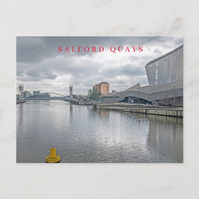 Manchester Salford Quays view postcard (Front)