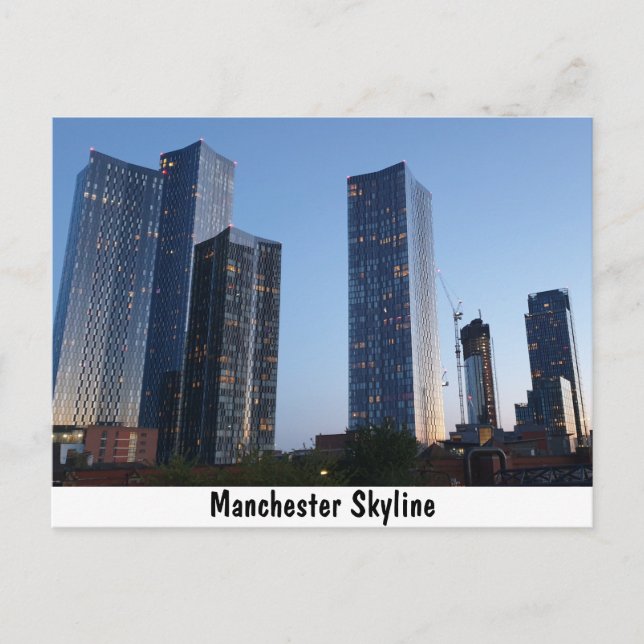 Manchester Skyline Postcard (Front)