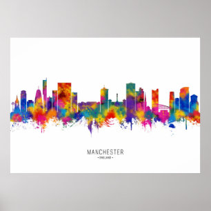 Manchester Skyline Poster