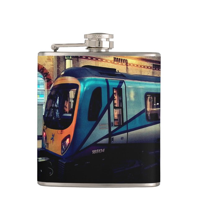Manchester station  hip flask (Front)