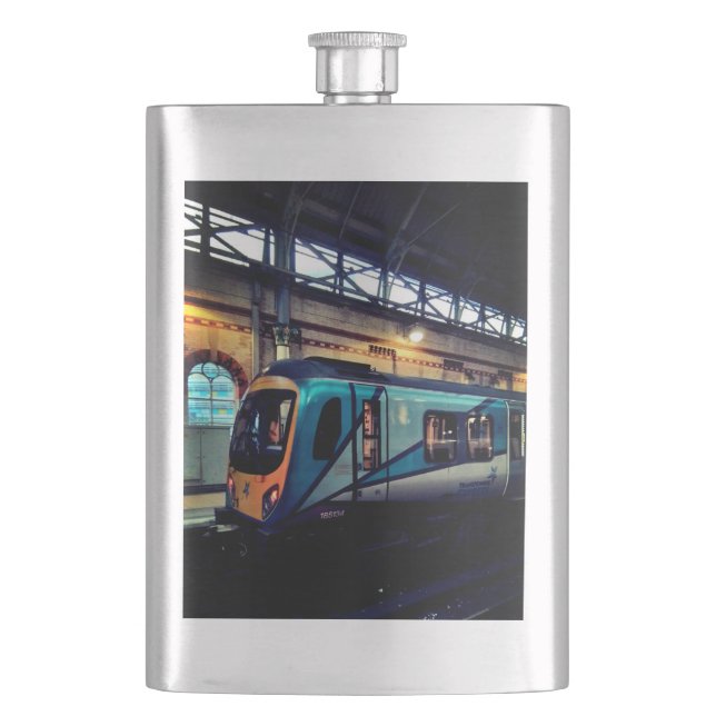 Manchester station  hip flask (Front)