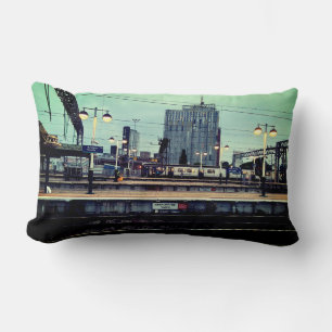 Manchester station view lumbar cushion