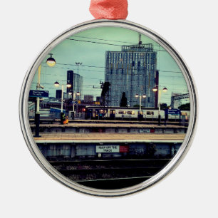Manchester station view metal ornament