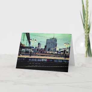 Manchester station, with view thank you card
