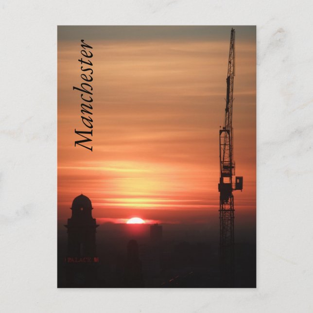 Manchester Sunset Postcard (Front)