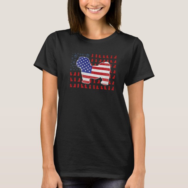Manchester Terrier American Flag 4th Of July For M T-Shirt (Front)