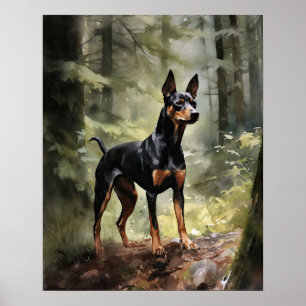 Manchester Terrier Dog Art Print Poster