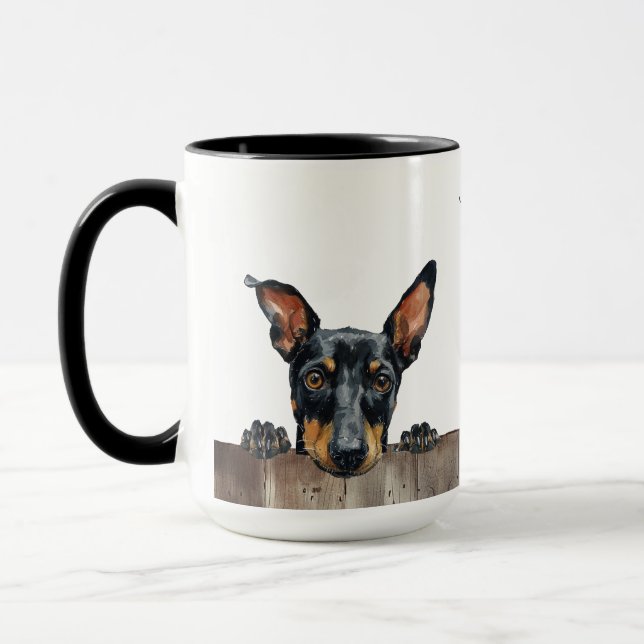 Manchester Terrier Dog Mug (Left)
