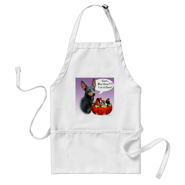 Manchester Terrier Halloween Candy Standard Apron (Front)