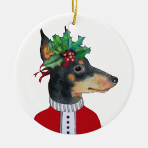 Manchester Terrier Holiday Ornament
