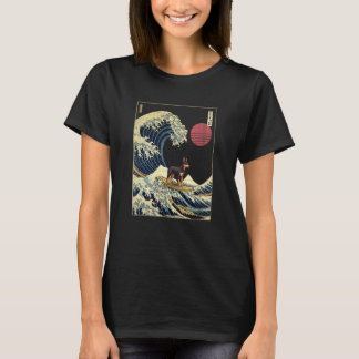 Manchester Terrier Japanese Kanagawa Wave Funny Su T-Shirt