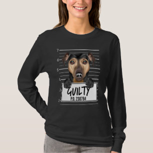Manchester Terrier Mugshot Guilty Dog T-Shirt