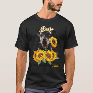 Manchester Terrier Mum Sunflower Summer Dog Mum Ma T-Shirt