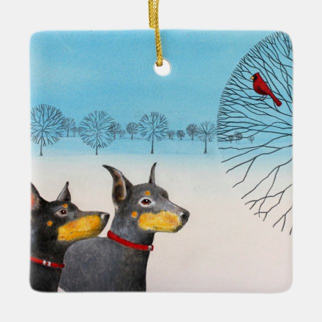 Manchester Terrier Ornament (Front)