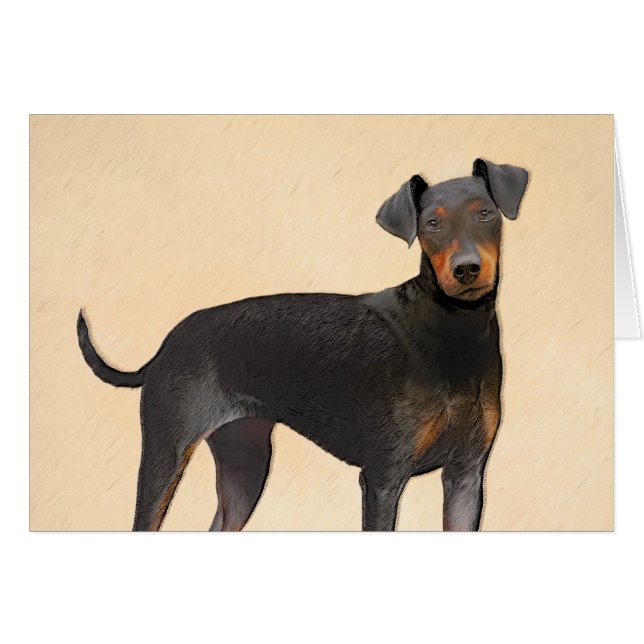 Manchester Terrier Painting Original Animal Art (Front Horizontal)