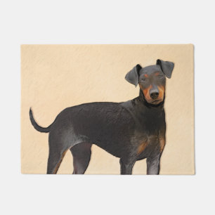 Manchester Terrier Painting Original Animal Art Doormat
