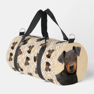 Manchester Terrier Painting Original Animal Art Duffle Bag