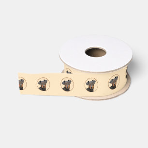 Manchester Terrier Painting Original Animal Art Grosgrain Ribbon