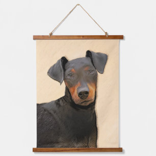 Manchester Terrier Painting Original Animal Art Hanging Tapestry