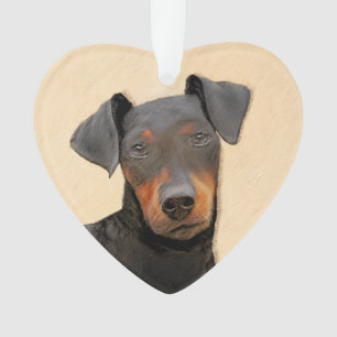 Manchester Terrier Painting Original Animal Art Ornament
