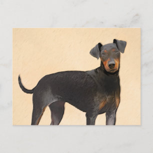 Manchester Terrier Painting Original Animal Art Postcard